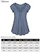 Bebonnie Trendy Tops for Women, Women's Lightweigh Chiffon Casual Summer Shirts Grey Blue XL