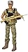 Army Toys Action Figure by World Peacekeepers - Collectible 12 Inch Military Action Figure Army Man - Army Men Toys w/ 6 Accessories - Sniper (Desert)