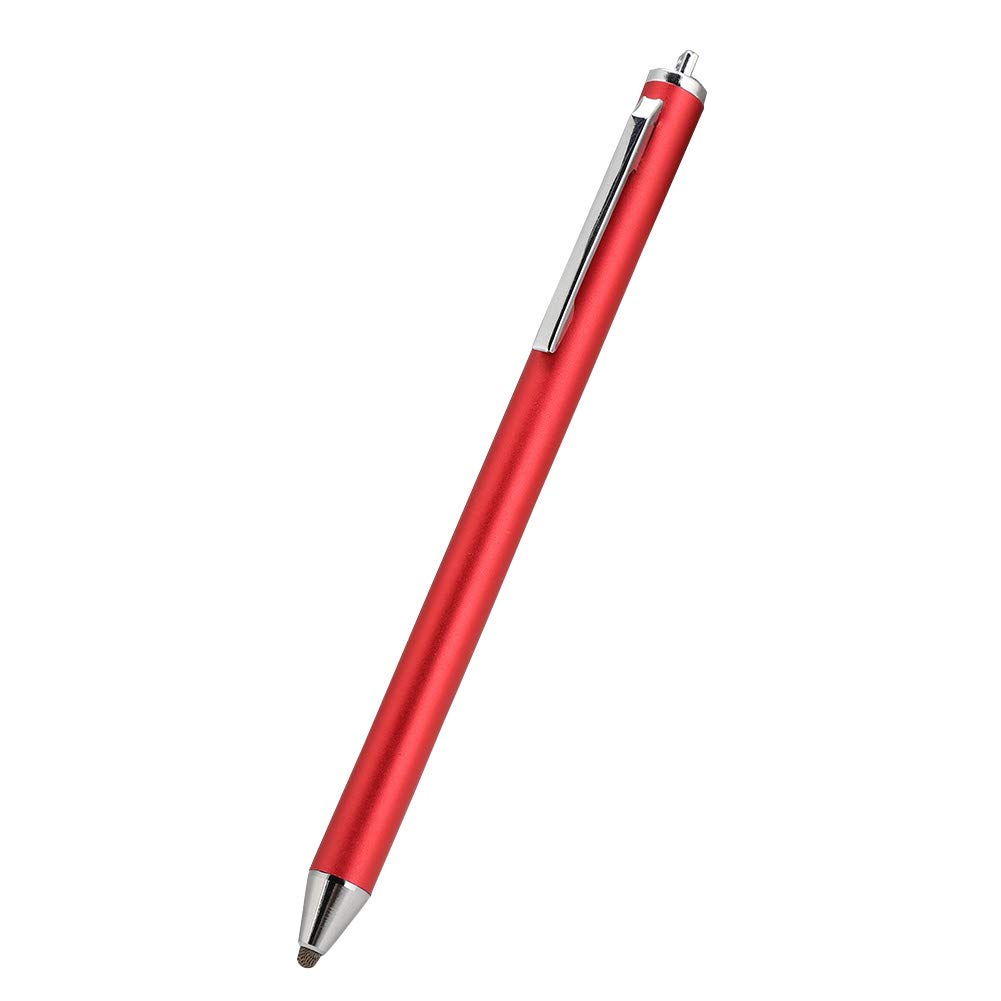 Cloth Head Stylus Touch Screen, Universal Portable Touch Pen for Smartphones and Tablet, Stylus Pen Replacement Replacement, Professional Capacitive Pen Graphic Drawing(Red)