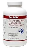 Pet MD - Urinary Tract Support for Dogs and Cats - Cranberry Pills Supplement with DMannose for Urinary Tract Infection and Bladder Relief- 75 Chewable Tablets