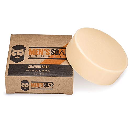 Men’s Soap Company Shaving Soap for Men and Women 4.0 oz Refill Puck Made With Natural Vegan Plant Ingredients. Shea Butter and Vitamin E Create Thick Shave Soap Lather for Skin Protection, Himalaya - Thumbnail 5