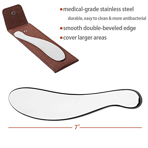 Allshow Gua Sha Tools, Stainless Steel Scraping Massage Tool, IASTM