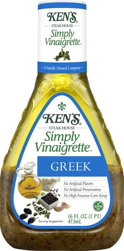 KENS STEAK HOUSE, SIMPLY VINAIGRETTE GREEK SALAD DRESSING, 16OZ