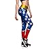 Xize Women 3D Printed Wonder Workout Fitness Leggings Slim Yoga Pants High Waist Gym Running Sport Push Up Tights