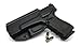 Rounded IWB Holster Fits: Glock 17 19 19X 26 31 32 33 34 45 (G1-5) Holster - LH - Black Kydex - Concealment Express - American Made
