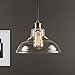 Linea di Liara Lucera Modern Farmhouse Pendant Light Fixture Ceiling Hanging Large Glass Pendant Lighting for Kitchen Island Brass and Black Pendant Light Over Sink Light Fixtures, UL Listed