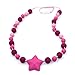Sensory Chew Necklace for Kids Adults, Silicone Star Chewy Jewelry for Girls with Autism ADHD SPD, Oral Motor Baby Nursing Chewing Beads Necklace Reduce Teething Biting Fidgeting (Purple Star)