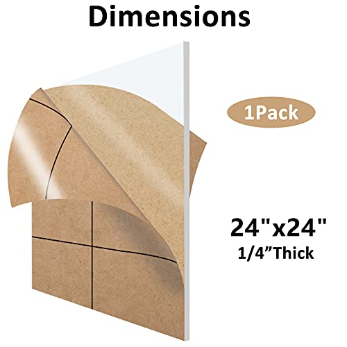 Clear Acrylic Plexiglass Sheet 1/4,Thick 6mm Cast Acrylic Sheet, 24x24