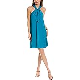 Trina Turk Womens Halter Swing Verge Dress