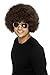 Smiffys 70s Funky Afro Wig,Brown,One Size