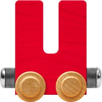 NameTrain Bright Letter Car U - Made in USA (Red)