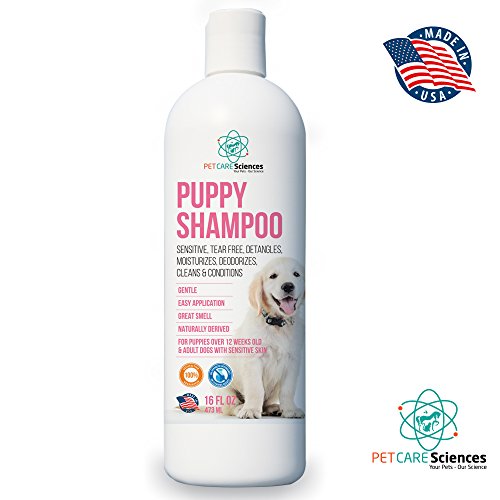 PET CARE Sciences Puppy Shampoo Gentle Sensitive Tearless Coconut Oil, Oatmeal, Aloe & Palm