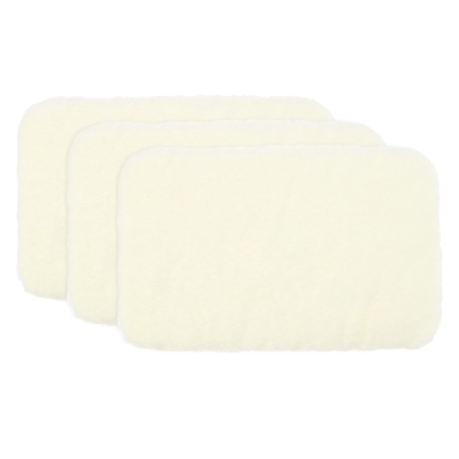 sourcing map 3Pcs Dollhouse Miniature Carpet, 1:12 Fluffy Doll House Rugs Prop Small House Accessories for Doll House Furniture Decor Play, Beige Oval