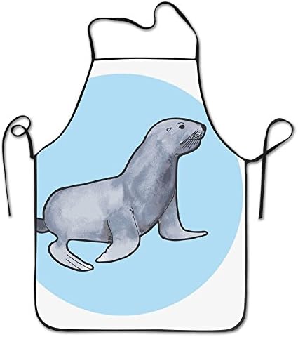 ROSSERJR Seal Kitchen Cooking BBQ Aprons Bib Aprons For Men And Women - 28.3"x20.5"