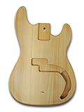 Electric PB Bass Guitar Unfinished Body,Bass Wood Body, Linden Veener top & back