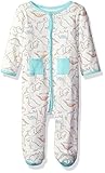 absorba Baby Boys' Footie-Two Pocket, Mint, 3/6M