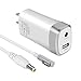 45W Mini Charger for MacBook Air 11 inch 13 inch Magnetic 1 L-tip MAC Power Charger Adapter - Lightweight & Portable - One Extra USB Port Design