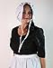White Fabric Simple Pioneer Apron & Bonnet Set