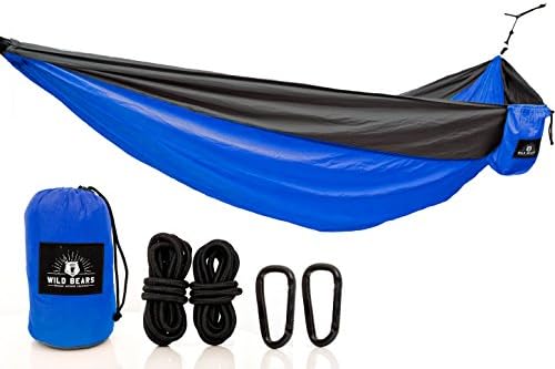 #1 Double Camping Hammock ON SALE | Best Quality Hammocks for 2 Person Lightweight, Portable, Parachute Nylon for Outdoors, Backpacking, Travel, Beach, Hiking, Yard, Garden | 118 x 78 in