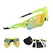 DUCO Polarized Sports Cycling Sunglasses for Men with 5 Interchangeable Lenses for Running Golf Fishing Hiking Baseball