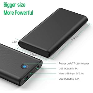 VOOE Powerbank 25800mah, Caricabatterie Portatile 2 uscite, Caricatore Portatile Batteria Esterna per iPhone Cellulare… - immagine 3