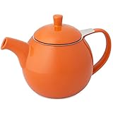 FORLIFE Curve 24-Ounce Teapot with Infuser, Carrot