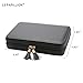 LE PAPILLION Small Jewelry Box for Travel PU Leather Travel Jewelry Case with Mirror | Black Jewelry Box Gift for Women Girls