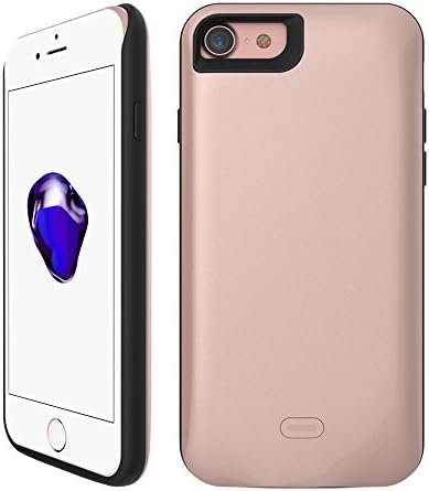 IPhone 7 Battery Case ,Ultrathin iPhone 7 External Protective Battery Case (4.7 inch)2600mAh Extended Battery Case Back Up Power Bank for iPhone 7 Back Up , Lightning Charging Port(Rose Gold)