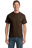 Port & Company Men's Tall 50/50 Cotton/Poly T Shirts XLT Brown