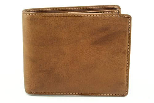 Italian Cow Leather Classic Bifold Multi Credit Card Wallet
