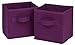 Honey-Can-Do SFT-02088 Mini Soft Fabric Storage Bin, 2-Pack, Purple, 7 by 7 by 5.75-Inch