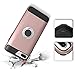 Ownest Compatible with iPhone 7 Plus Case,iPhone 8 Plus Case,iPhone 6 Plus Case with Armor Dual with Heavy Duty Protection and Finger Ring Kickstand Fit Magnetic Car Mount for iPhone-Rose Gold