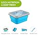 Zanmini Collapsible Lunch Box, Silicone Food Storage Containers Eco Lunch Bento Box BPA-Free with Fork Spoon for Adults, Kids - Dishwasher Freezer Microwave Safe