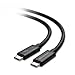 [USB-IF Certified] Cable Matters 40 Gbps Thunderbolt 3 Cable Black 1.6 Feet Supporting 100W Charging