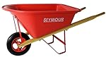 Seymour WB-JRB Children's Hight Density Poly Tray Wheelbarrow with Steel Wheel and Solid Rubber Tire, Boxed