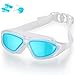 Naga Sports Diver Swimming Goggles - Anti Fog Anti Shatter Leakproof Waterproof with UV Protection for Men Women Kids Adults - Light Blue