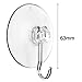 BBTO 63 mm Bathroom Kitchen Suction Cup Wall Hooks Hangers, 8 Pack