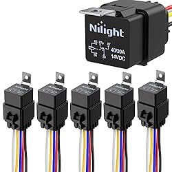 Nilight 50044R 5 Pack Waterproof 40/30 AMP Heavy