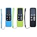 homEdge Apple TV Remote Control Cover Case with Wrist Straps, Protective Case for Apple TV 4K 4th Generation Siri Remote, Set of 3 Packs (Black Green Blue)
