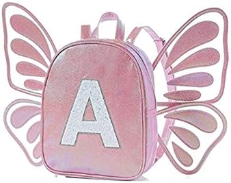 Justice Pink Butterfly Wing Mini Backpack Initial