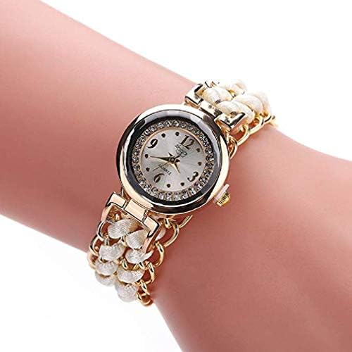 Fashion Clearance Watch! Noopvan Women Quartz Watches Analog Ladies Watches Girl Watches Leather Female Watches-A17 (White)