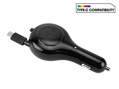 Professional Retractable Cintiq Companion is a 13.3 3A Car Charger with "One-Touch" rapid button system! (15 Watts / BLACK)