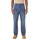 Dickies Men's Flex Relaxed Fit Double Knee Jeans, Light Denim Wash, 30W x 30L