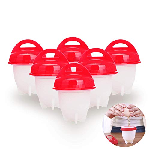 Keemanman Egg Cooker Hard & Soft Boiled Maker, BPA Free, Non Stick Silicone, 6 Pack - Thumbnail 7