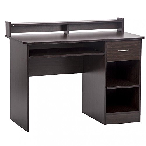 Office Study Writing Desk with Keyboard Tray Computer Desk Laptop Table