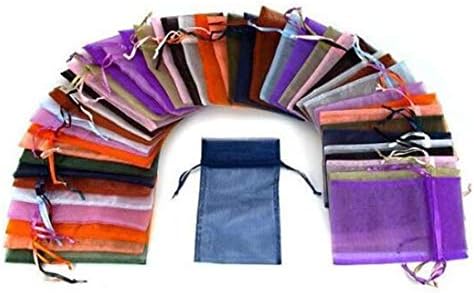 TOPFAY 120 PCS Wire Material Cord Bags Clothing Per Day Jewelry Party Organizers Wedding Favor Gift Bags Assorted Colors
