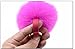 Dikoaina Large Faux Fur Pom Pom Keychain Bag Charm Fluffy Fox Fur Ball