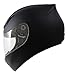 GDM GHOST Full Face Motorcycle Helmet - Matte Black, Small (Clear & Tinted Shields)