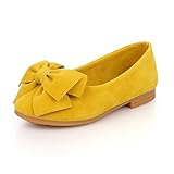 Bumud Girl's Adorable Bow Slip On Ballerina Flat Dress Shoe(Toddler/ Little Kids)