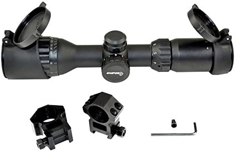 SNIPER Compact Rifle Scope 2-6X32 integral sunshade,R/G Ill 5.5